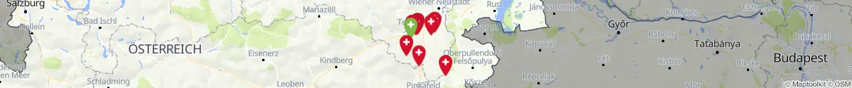 Kartenansicht für Apotheken-Notdienste in der Nähe von Hollenthon (Wiener Neustadt (Land), Niederösterreich)